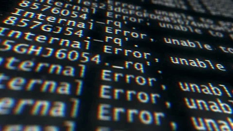 System  Error Screen  Close-up Video stock 71841303