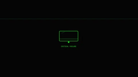 System error screen showing critical failure notification Stock Footage 346190581