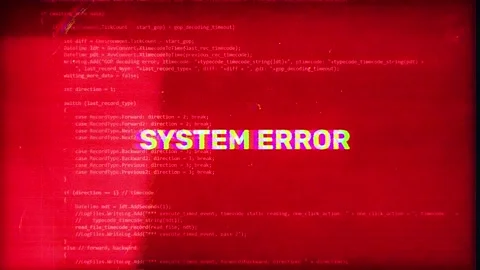 System Error on screen warning background digital concept Stock Footage 333264785