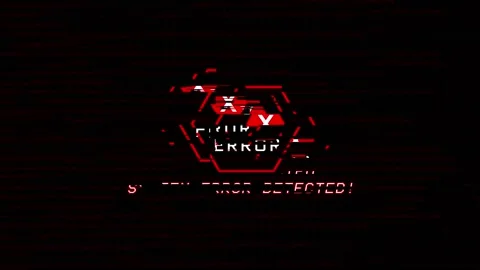 System Error Security, Hacking Alert, Cyber Crime Attack Computer Error Stock Footage 157756731