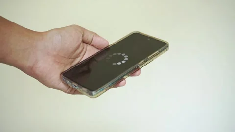 System error, slow loading, no connection to wifi on mobile smartphone screen Stock Footage 322109882