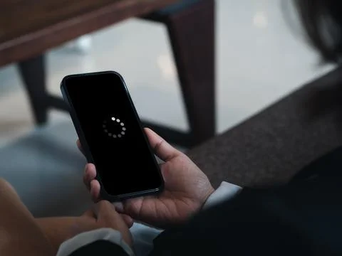 System error, slow loading, no connection to wifi on mobile smartphone scre.. 写真素材