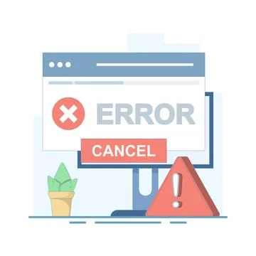 System error suppression concept Stock Illustration