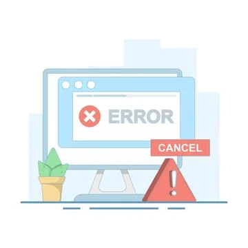 System error suppression concept Stock Illustration