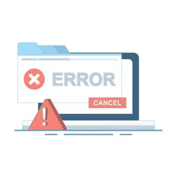 System error suppression concept Stock Illustration