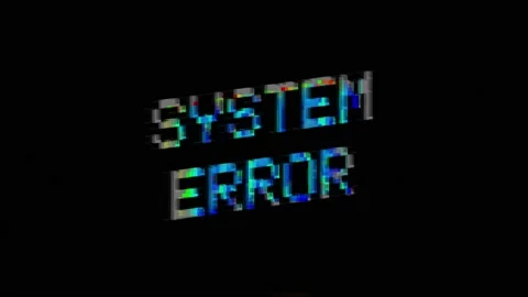 System Error Text, Computer Error Distortion Message Stock Footage 239074328