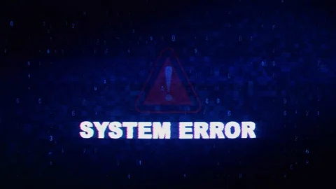 System Error Text Digital Noise Twitch Glitch Distortion Effect Error Animation. Vídeo Stock 106679543