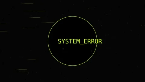 System error text display with glitchy moving lines background for software.. Stock Footage 341824290