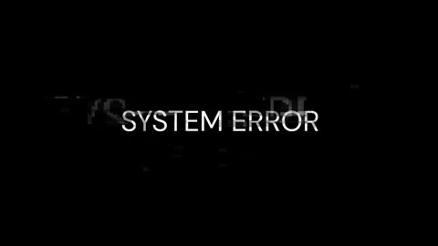 System error text with screen effects of... | Stock Video | Pond5