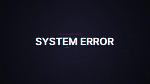 System error text transitioning to a secured status checkmark on a digital .. Vídeos de archivo 347349473