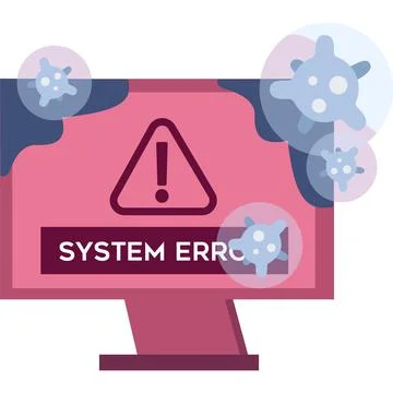 System error vector computer website failure icon Stock Illustration