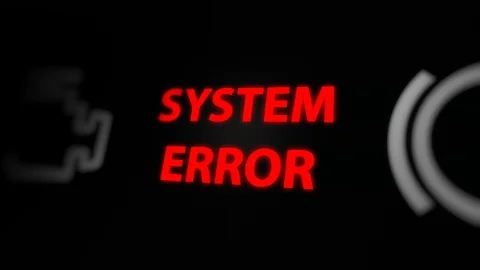 System Error Warning Light on Car Dashboard Video stock 119221841