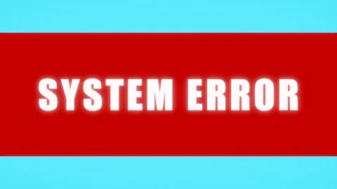 System Error, warning sign. Video stock 303090291