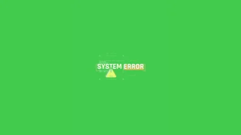 System Error Warning Text Green Screen Background Stock Footage 344733967