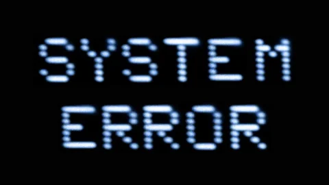 System error written on computer screen Stock Footage 231597031