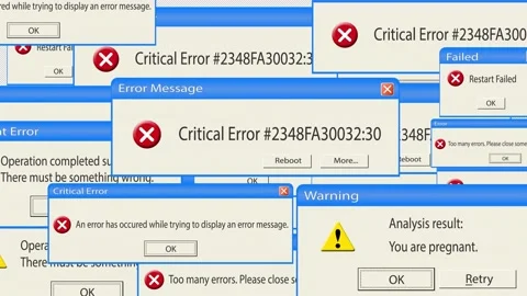 System errors. Vídeo Stock 167507334