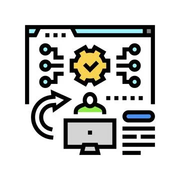 System evaluation analyst color icon vector illustration イラスト素材