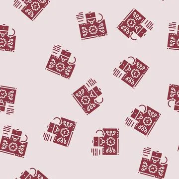 System evaluation analyst glyph seamless pattern Stock Illustration