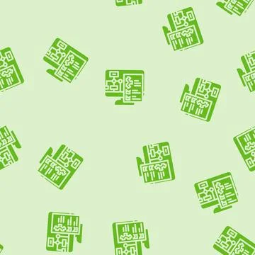 System evaluation analyst glyph vector seamless pattern Stock Illustration