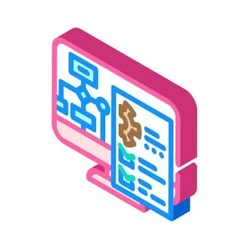 System evaluation analyst isometric icon vector illustration Stock Illustration