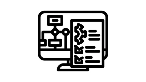 System evaluation analyst line icon animation Stock Footage 326755636