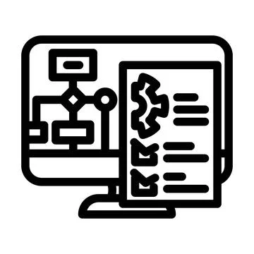 System evaluation analyst line icon vector illustration イラスト素材