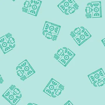 System evaluation analyst line seamless pattern Stock Illustration