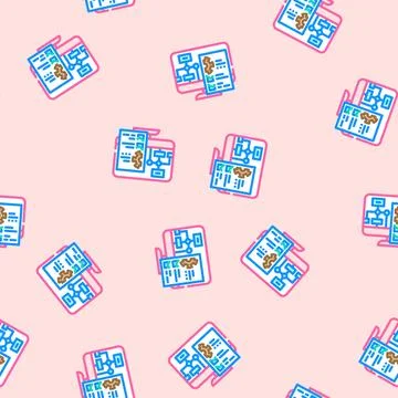 System evaluation analyst vector seamless pattern Stock Illustration