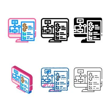 System evaluation forms analyst color icon vector Stock-Illustration