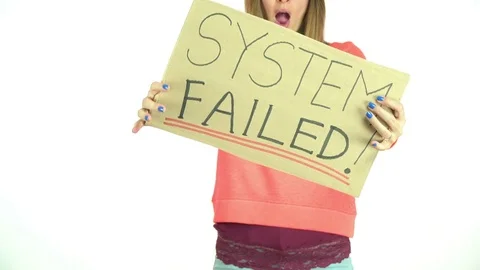 System failed protest Stock Footage 73561009