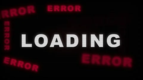 System Failure Animation with Loading and Error Text Glitch. Stock Footage 332948859