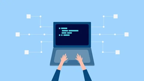 System failure, coding error message animation. Stock Footage 337956177
