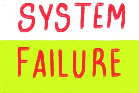 System failure concept Illustrazione stock