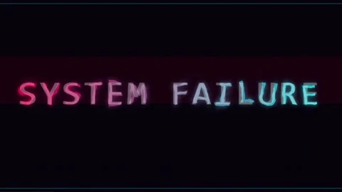 System Failure Critical Error Glitch Animation Stock Footage 330053685