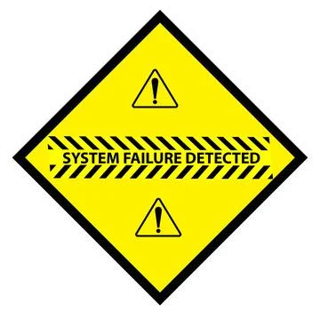 System failure detected Illustrazione stock