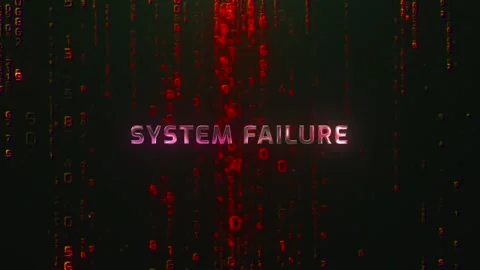 System Failure Digital Hacker Program Coding  Futuristic Hacking Codes Stock Footage 291172635