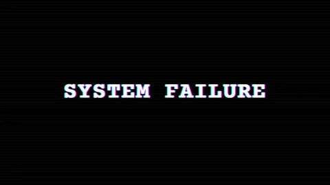 System Failure Glitch Effect Screen Error Abstract Background Loop Video stock 337503132