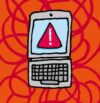 System failure message / computer error crash Stock Illustration