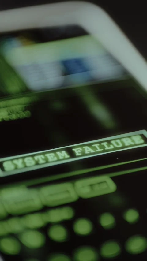SYSTEM FAILURE message, error within a system Stock Footage 326045472
