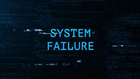 System Failure popup box screen warning of a system being hacked. Stock Footage 176973492