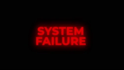 System Failure Red Warning Error Alert Computer Virus alert Hacking Message With Stock Footage 219070774