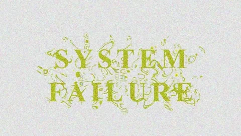 System Failure text animation with glitch effects in dark moody lighting fo.. Video stock 343413593