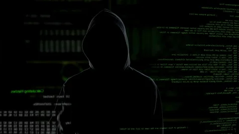 System failure, unsuccessful hacking attempt on server, criminal gets furious Stock Footage 84532587