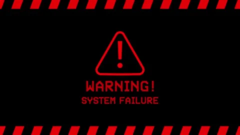 System Failure Warning Animation With Glitch and Static Lines Stock-Footage 336518425