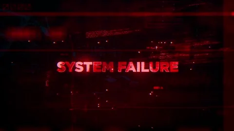 System Failure Word on Hacker concept technology futuristic data background Stock Footage 343395032