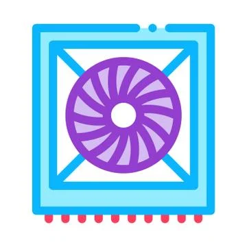 System fan computer component color icon vector illustration Stock-Illustration
