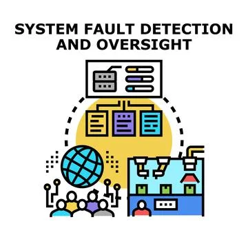 System fault detection oversight and control concept Stock Illustration