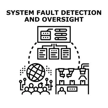 System fault detection oversight and control concept Stock Illustration