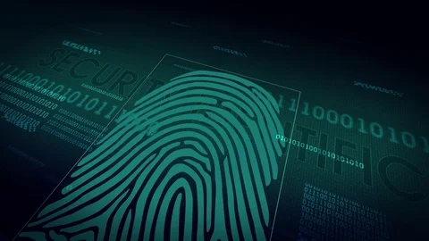 The system of fingerprint scanning - biometric security devices Video stock 69879454