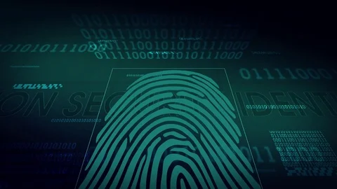 The system of fingerprint scanning - biometric security devices Video stock 69920039
